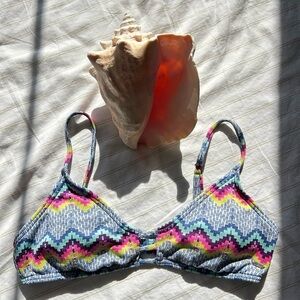 Colorful Zigzag Bikini Top